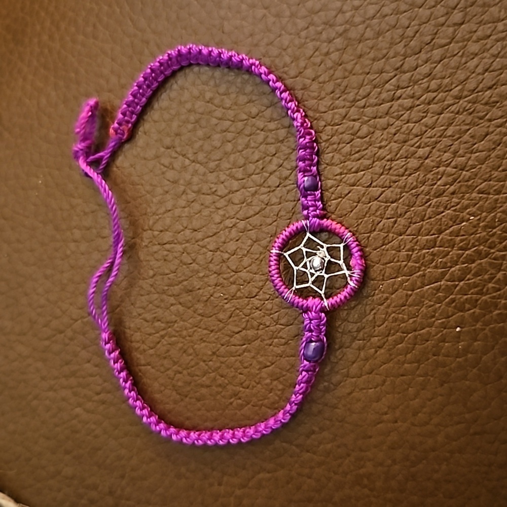 Seven Assorted Hippy Chakra Macrame Cord Bracelets - image 3